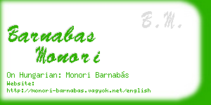 barnabas monori business card